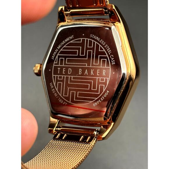 Ted Baker Exter BKPEXF004 Women\'s 36mm Rose Gold Mesh Swarovski Watch NIBWT main image 14